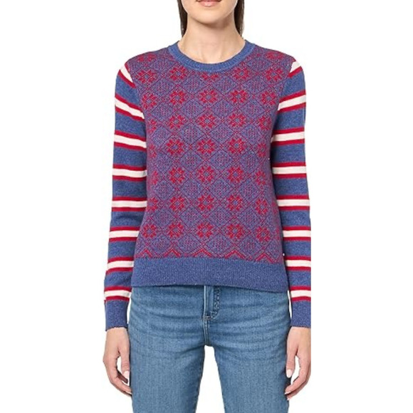 Tommy Hilfiger Sweaters - Tommy Hilfiger Sweater Womens Medium Snowflake Crewneck Pullover Wool Blend NWT